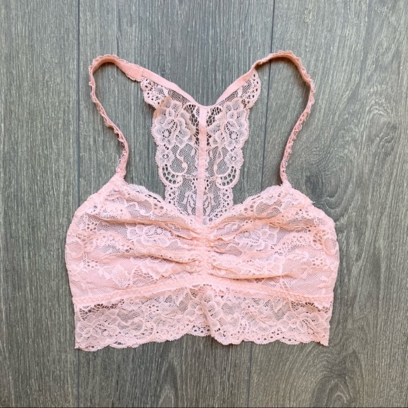 PINK Victoria's Secret Other - PINK Victoria's Secret Racer Back Lace Bralette Pink Size Small